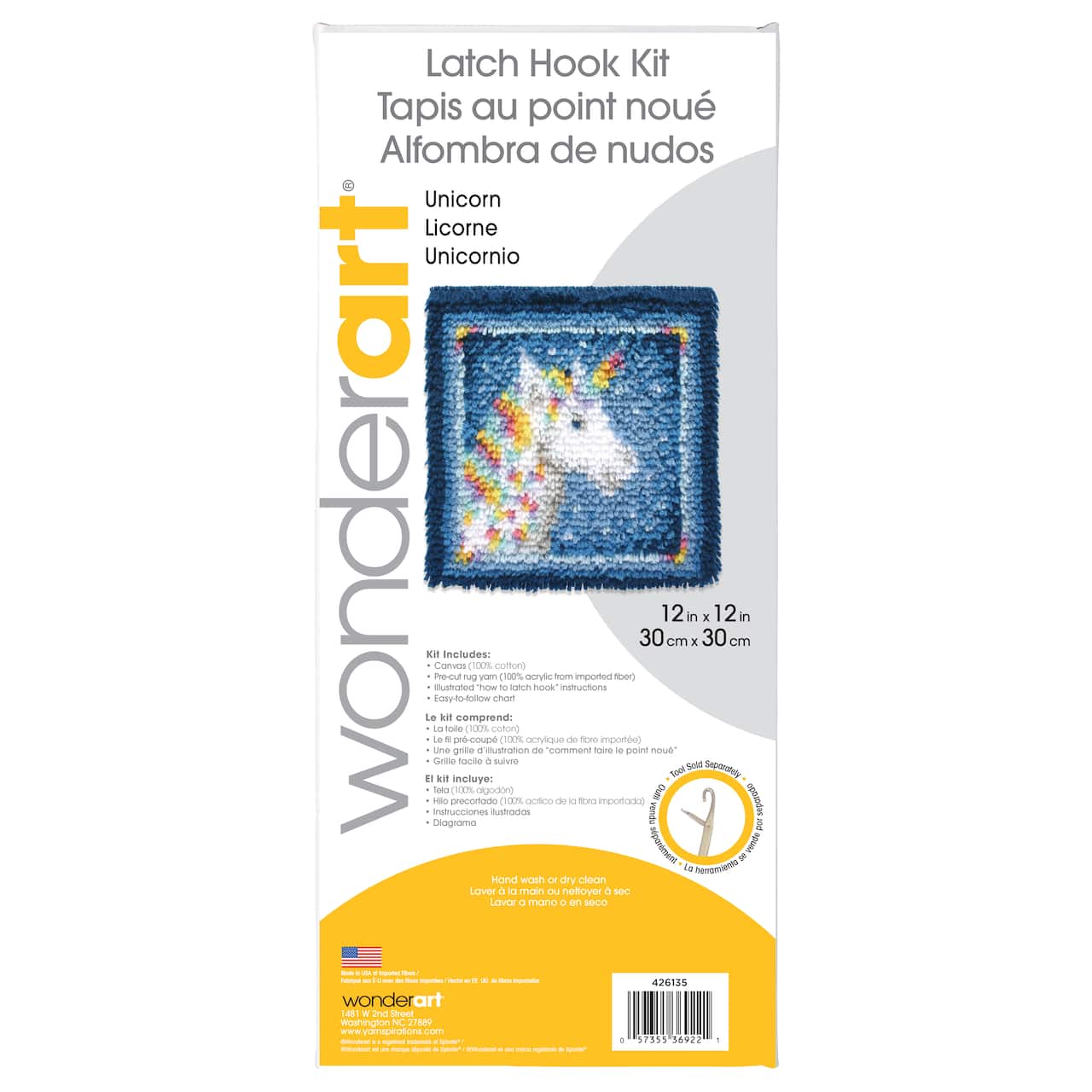WonderArt&#xAE; Unicorn Latch Hook Kit